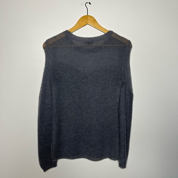 Tahari Alpaca Wool Blend Sheer Shoulder Sweater S - Picture 4 of 5